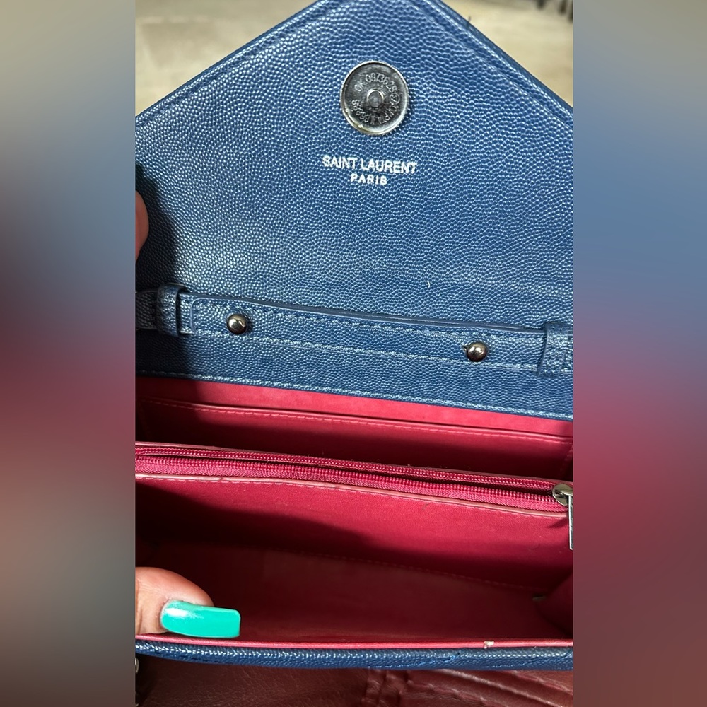 Designer inspired clutch with shoulder bag